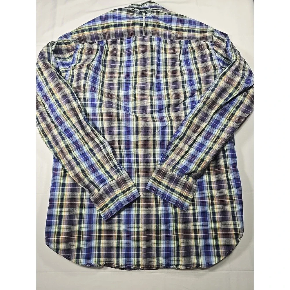Banana Republic Plaid‎ Button Down Shirt M Old Money Casual Men's